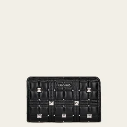 Women Cuadra Wallets-Handmade Black Sheep Leather Wallet