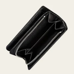 Women Cuadra Wallets-Handmade Black Sheep Leather Wallet