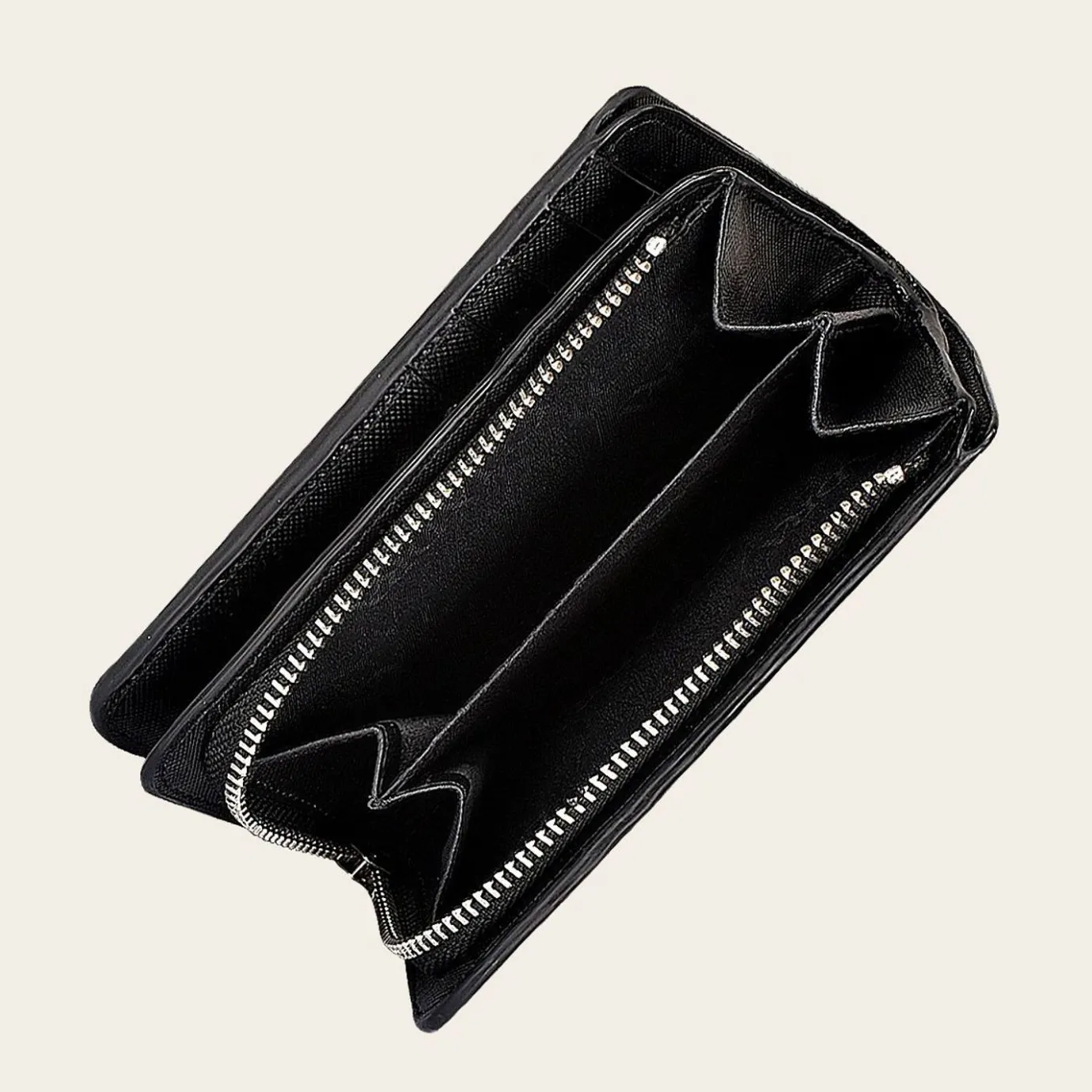 Women Cuadra Wallets-Handmade Black Sheep Leather Wallet