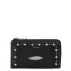 Women Cuadra Wallets-Handmade Black Stingray Leather Bifold Wallet