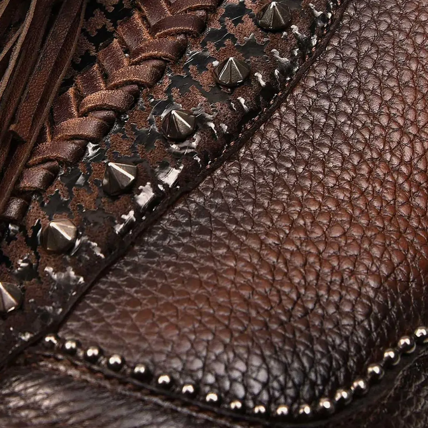 Women Cuadra Western Boots-Handmade Braiding Brown Leather Boot