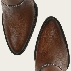 Women Cuadra Western Boots-Handmade Braiding Brown Leather Boot