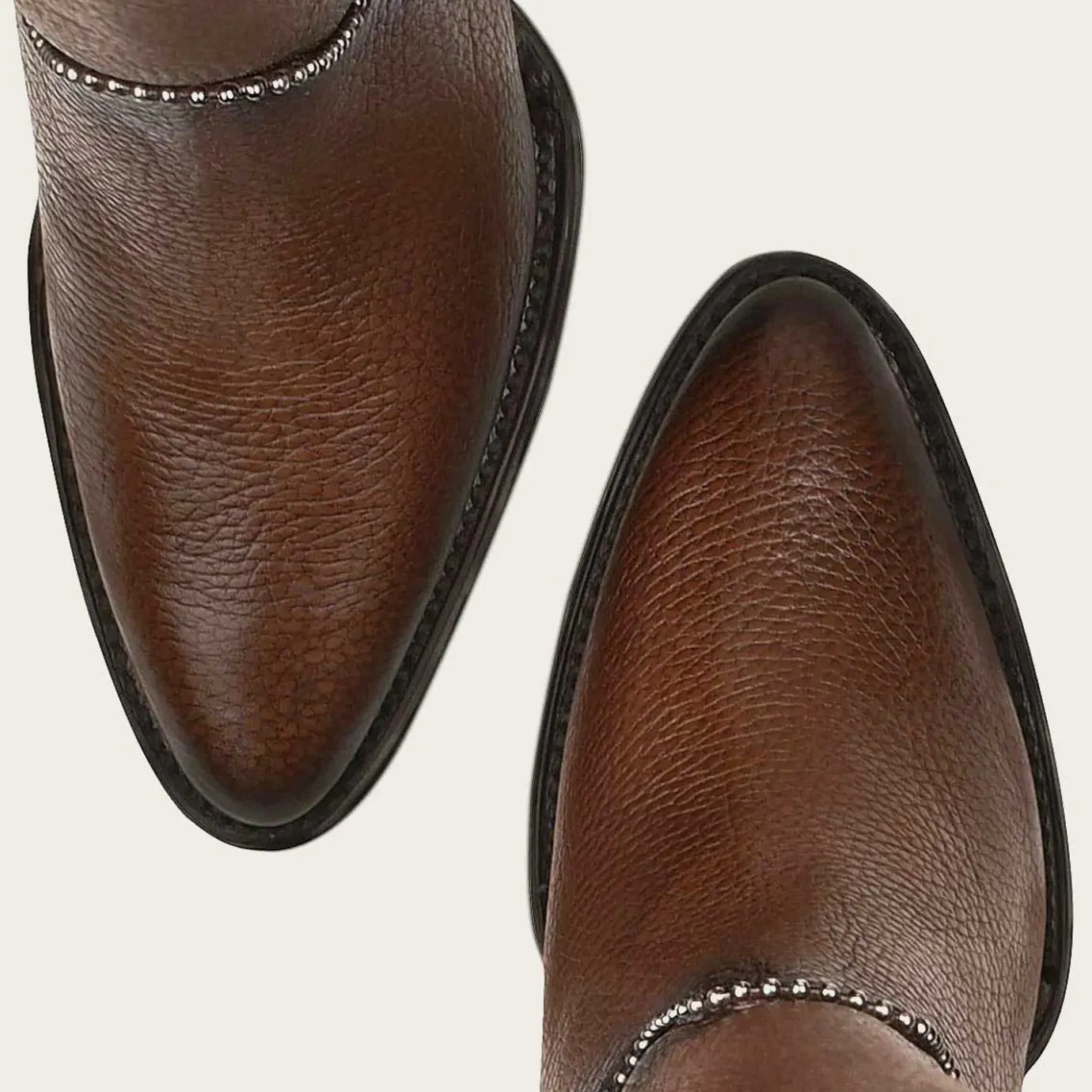 Women Cuadra Western Boots-Handmade Braiding Brown Leather Boot