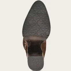 Women Cuadra Western Boots-Handmade Braiding Brown Leather Boot