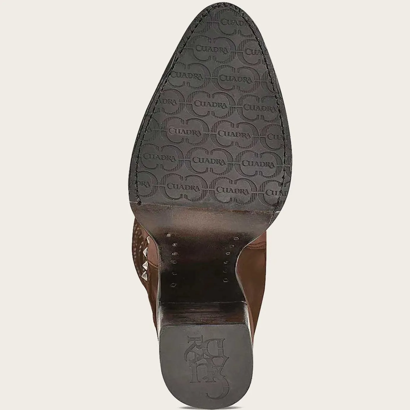 Women Cuadra Western Boots-Handmade Braiding Brown Leather Boot