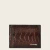 Men Cuadra Wallets-Handmade Brown Exotic Ostrich Leg Leather Bifold Wallet