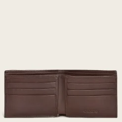 Men Cuadra Wallets-Handmade Brown Exotic Ostrich Leg Leather Bifold Wallet