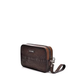 Men Cuadra Handbags-Handmade Brown Leather Document Bag