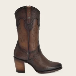 Women Cuadra Western Boots-Handmade Brown Traditional Western Leather Boot