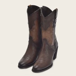 Women Cuadra Western Boots-Handmade Brown Traditional Western Leather Boot