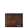 Men Cuadra Wallets-Handmade Honey Exotic Leather Wallet