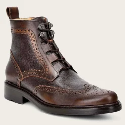 Men Cuadra Dress Boots-Hand-Painted Bi Tone Leather Ankle Boots By Franco