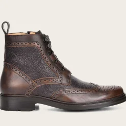 Men Cuadra Dress Boots-Hand-Painted Bi Tone Leather Ankle Boots By Franco