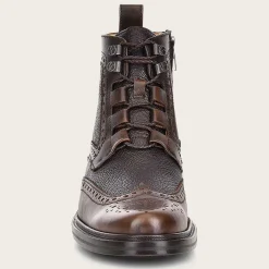 Men Cuadra Dress Boots-Hand-Painted Bi Tone Leather Ankle Boots By Franco