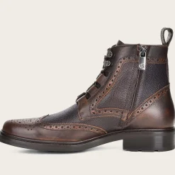 Men Cuadra Dress Boots-Hand-Painted Bi Tone Leather Ankle Boots By Franco