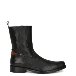 Men Cuadra Urban & Casual Boots-Hand-Painted Black Deer Leather Boot