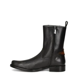 Men Cuadra Urban & Casual Boots-Hand-Painted Black Deer Leather Boot
