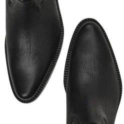 Men Cuadra Urban & Casual Boots-Hand-Painted Black Deer Leather Boot