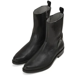 Men Cuadra Urban & Casual Boots-Hand-Painted Black Deer Leather Boot