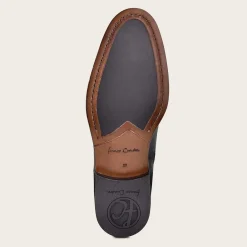 Men Cuadra Dress Boots-Hand-Painted Black Deer Leather Boots By Franco