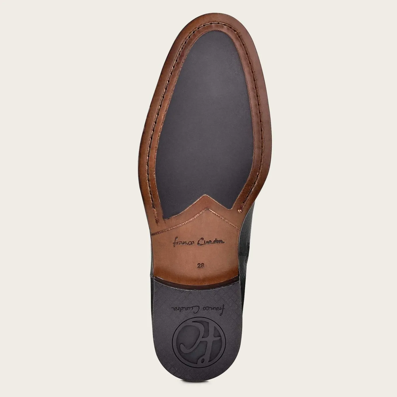 Men Cuadra Dress Boots-Hand-Painted Black Deer Leather Boots By Franco