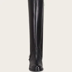 Women Cuadra Tall & Knee-High Boots-Hand-Painted Black Leather Riding Boot