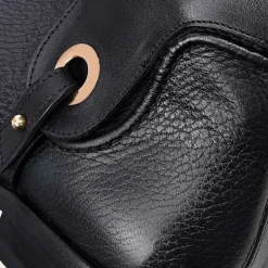 Women Cuadra Tall & Knee-High Boots-Hand-Painted Black Leather Riding Boot