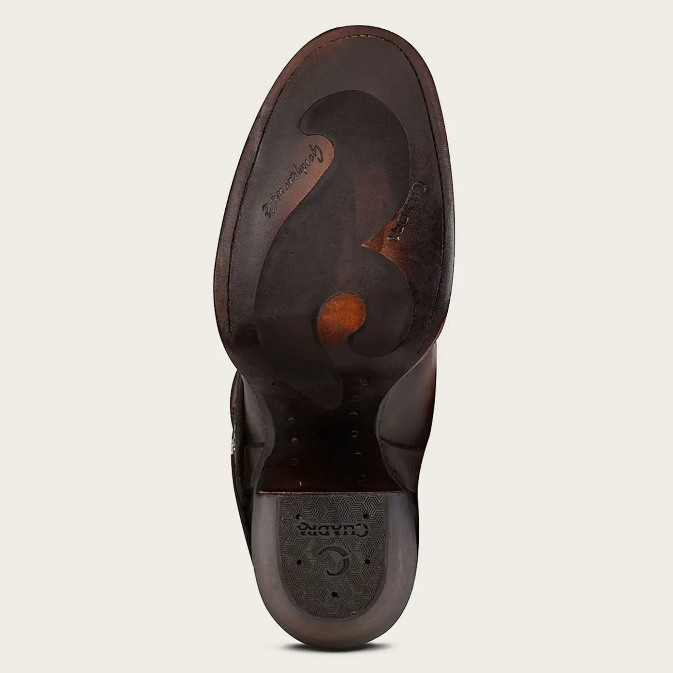 Women Cuadra Western Boots-Hand-Painted Brown Leather Boot With Austrian Crystals