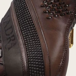 Women Cuadra Ankle Boots & Booties-Hand-Painted Brown Leather Ankle Bootie