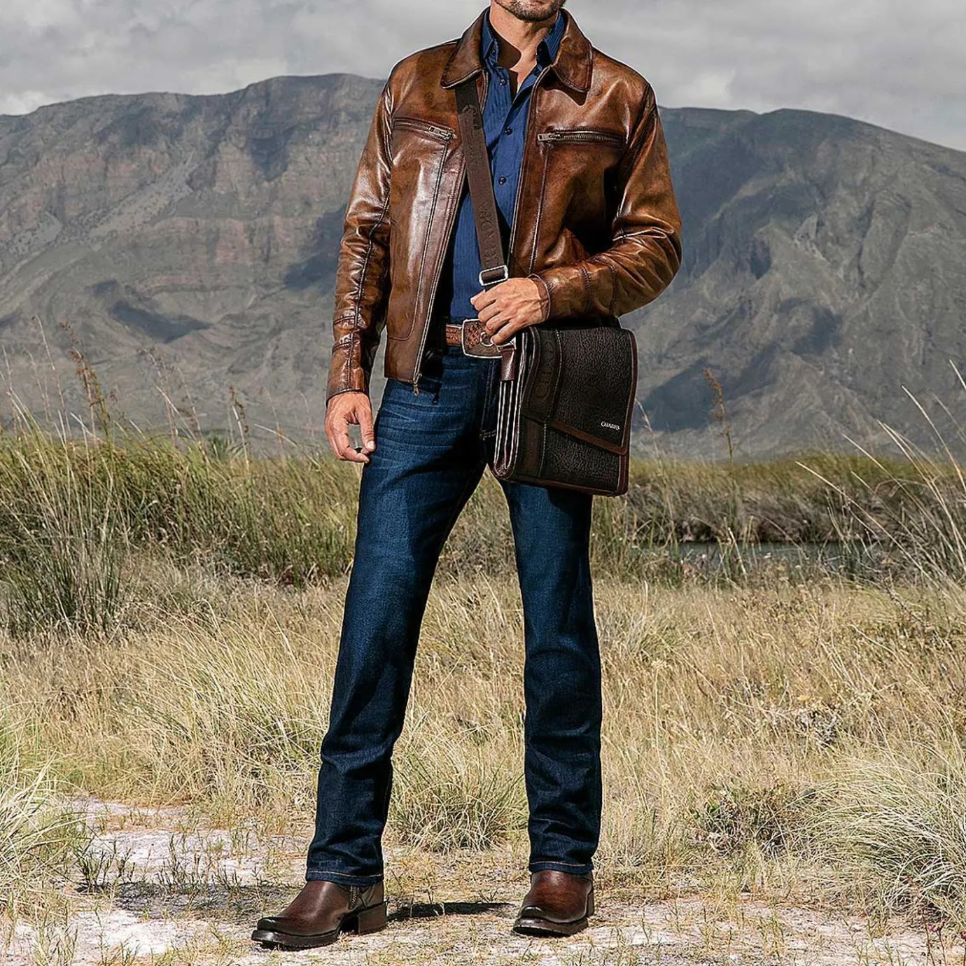 Men Cuadra Urban & Casual Boots-Hand-Painted Brown Men'S Leather Boots