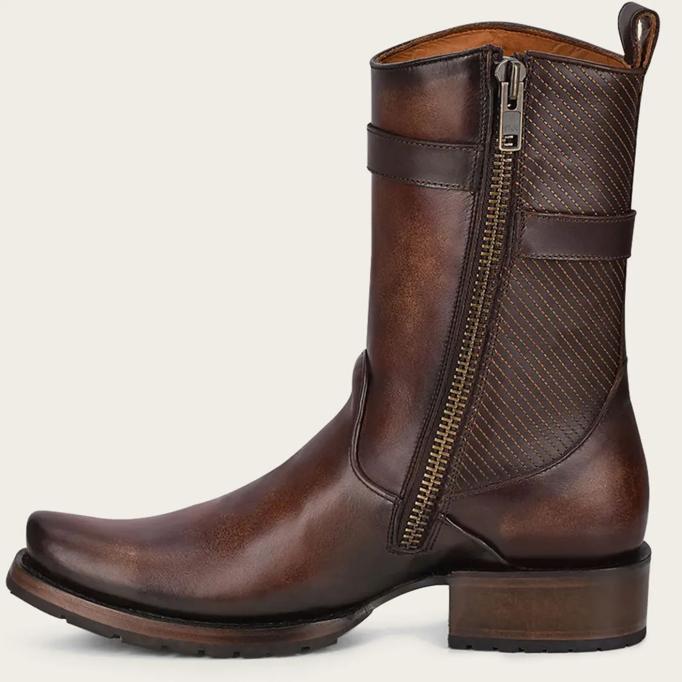 Men Cuadra Urban & Casual Boots-Hand-Painted Brown Men'S Leather Boots
