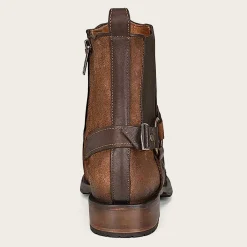 Men Cuadra Urban & Casual Boots-Hand-Painted Brown Python Leather Ankle Boots