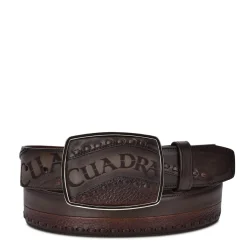 Men Cuadra Belts-Hand-Painted Chocolate Brown Leather Western Belt