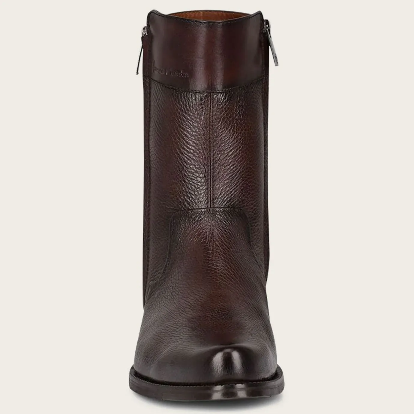 Men Cuadra Urban & Casual Boots-Hand-Painted Dark Brown Leather Boots By Franco
