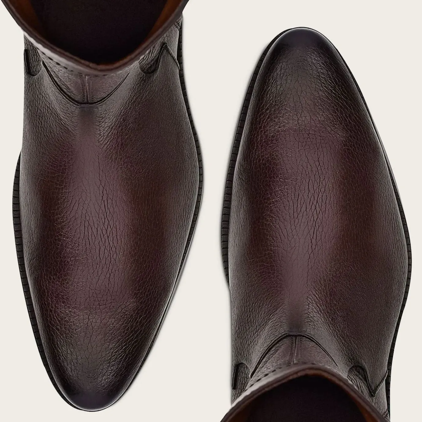 Men Cuadra Urban & Casual Boots-Hand-Painted Dark Brown Leather Boots By Franco