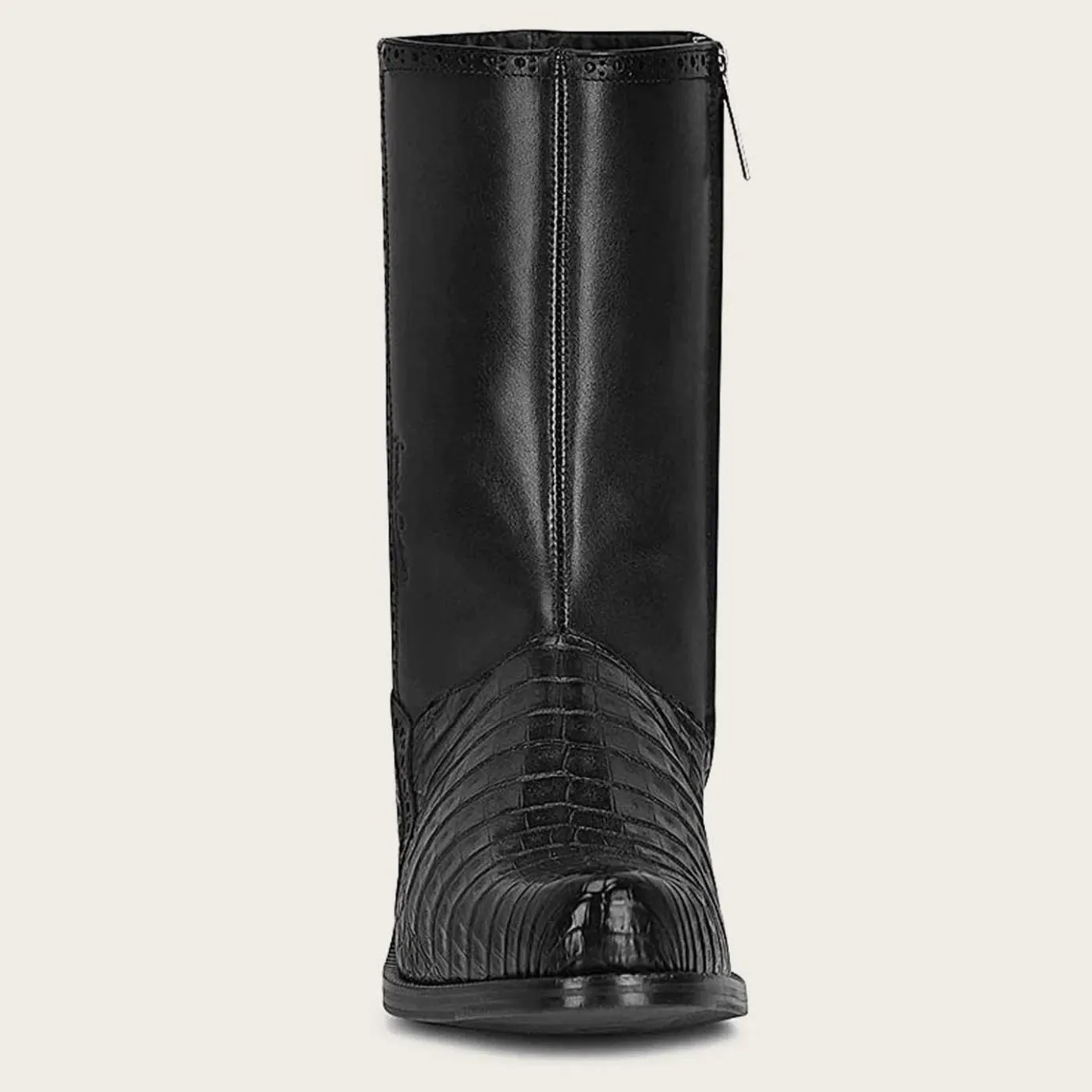 Men Cuadra Urban & Casual Boots-Hand-Painted Exotic Black Leather Boots By Franco