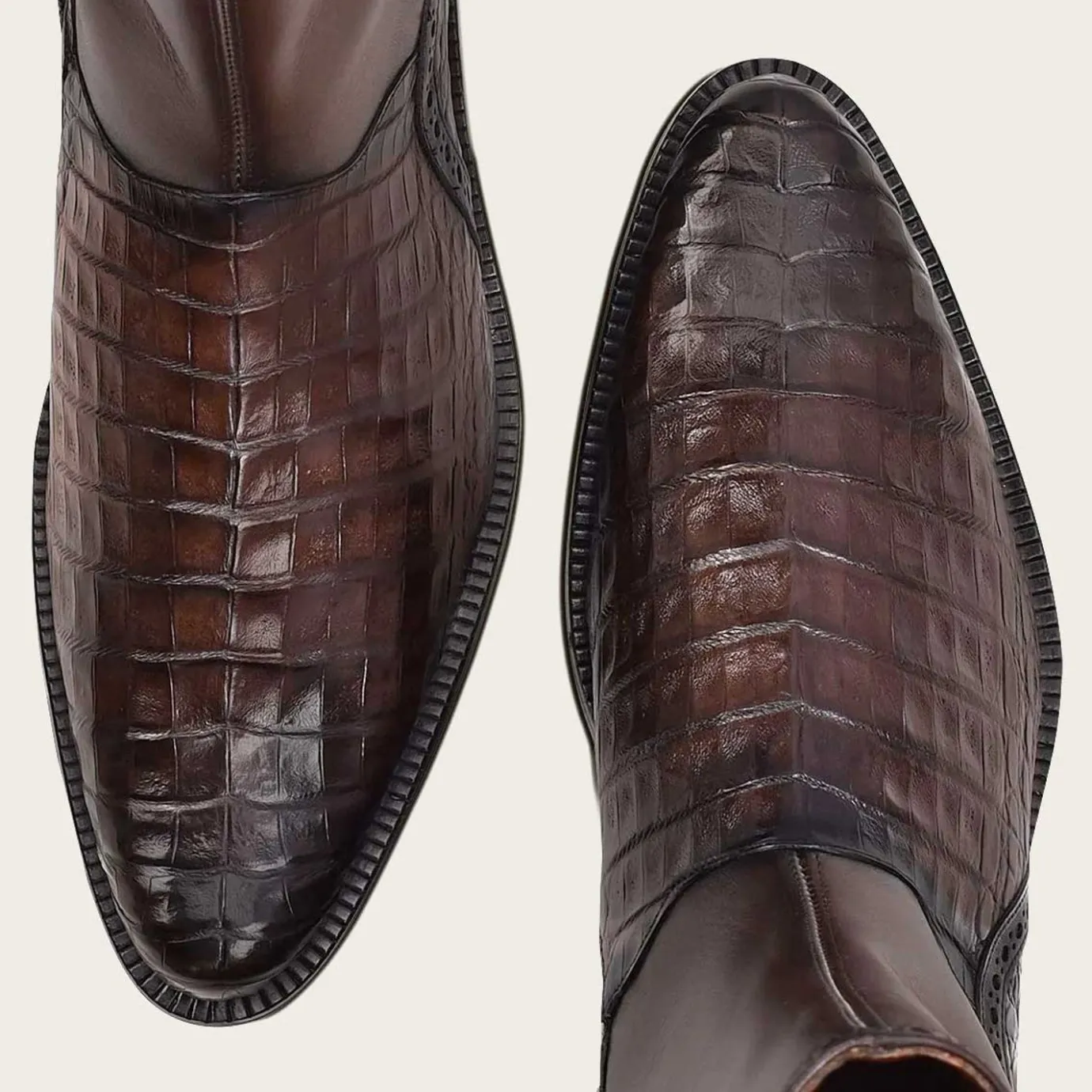 Men Cuadra Urban & Casual Boots-Hand-Painted Exotic Brown Leather Boots