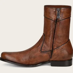 Men Cuadra Dress Boots-Hand-Painted Honey Deer Leather Boots By Franco