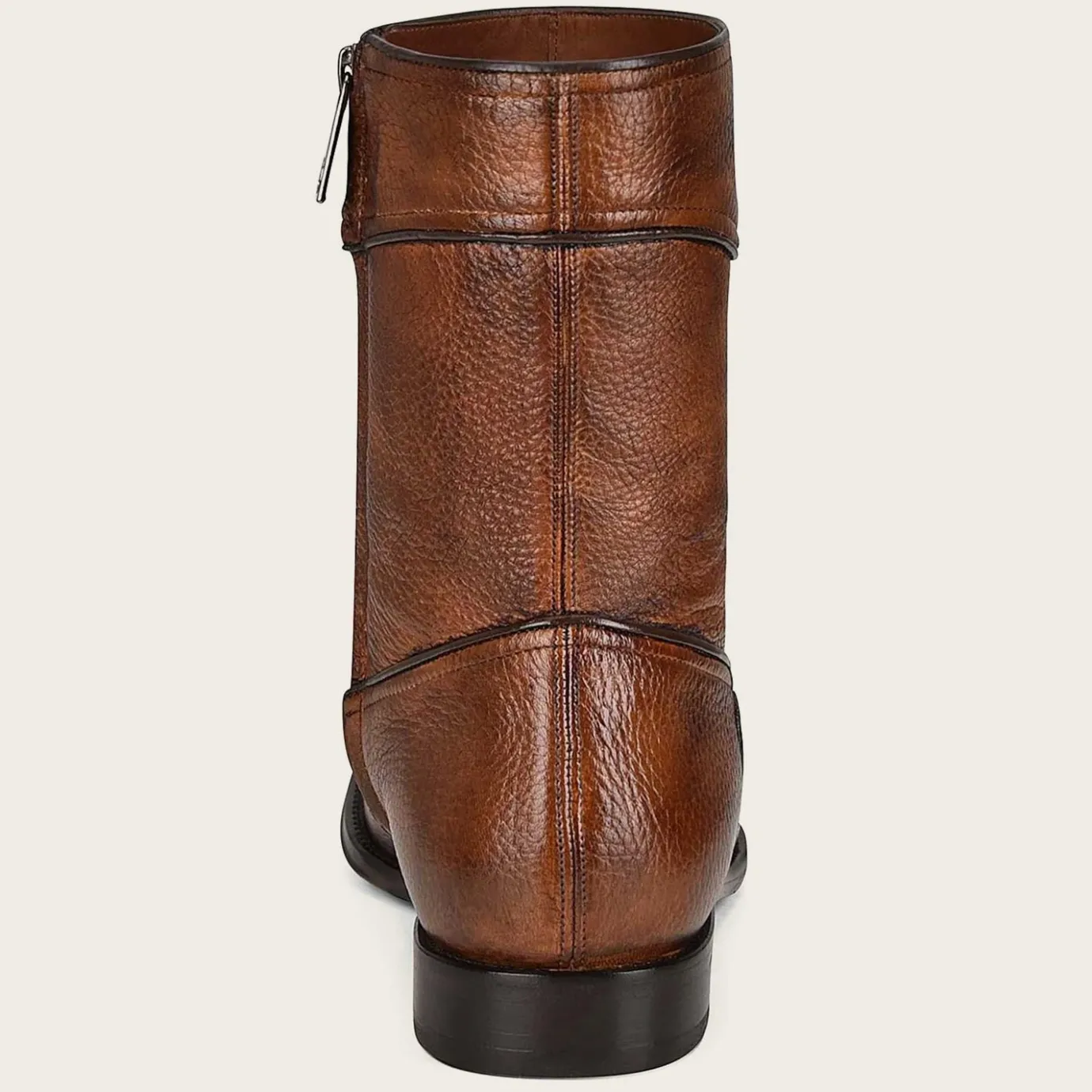 Men Cuadra Dress Boots-Hand-Painted Honey Deer Leather Boots By Franco