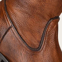 Men Cuadra Dress Boots-Hand-Painted Honey Deer Leather Boots By Franco