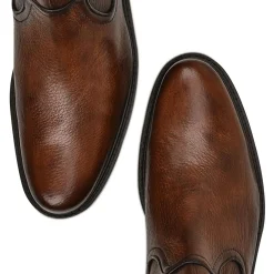 Men Cuadra Dress Boots-Hand-Painted Honey Leather Dress Boot