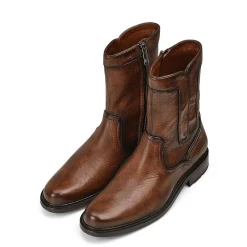 Men Cuadra Dress Boots-Hand-Painted Honey Leather Dress Boot