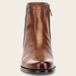 Men Cuadra Dress Boots-Hand-Painted Honey Leather Boot With Handwoven Application