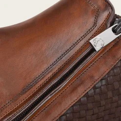 Men Cuadra Dress Boots-Hand-Painted Honey Leather Boot With Handwoven Application