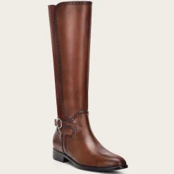 Women Cuadra Tall & Knee-High Boots-Hand-Painted Honey Leather Riding Boot