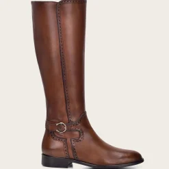 Women Cuadra Tall & Knee-High Boots-Hand-Painted Honey Leather Riding Boot