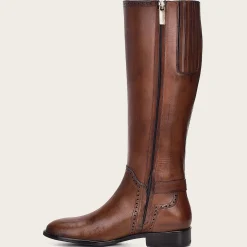 Women Cuadra Tall & Knee-High Boots-Hand-Painted Honey Leather Riding Boot