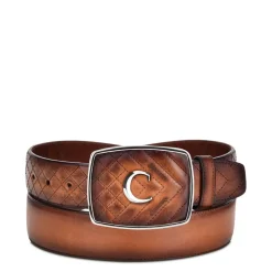 Men Cuadra Belts-Hand-Painted Honey Leather Minimalist Western Belt