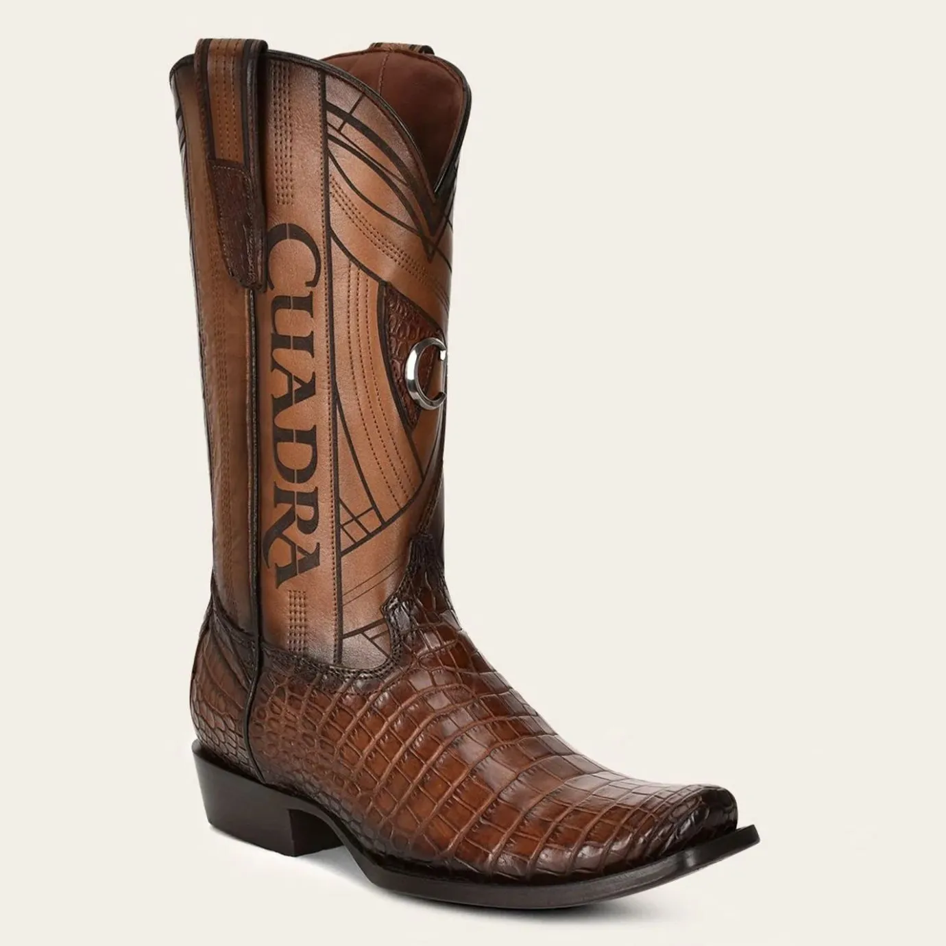 Men Cuadra Western Boots-Hand-Painted Traditional Exotic Leather Men Boots