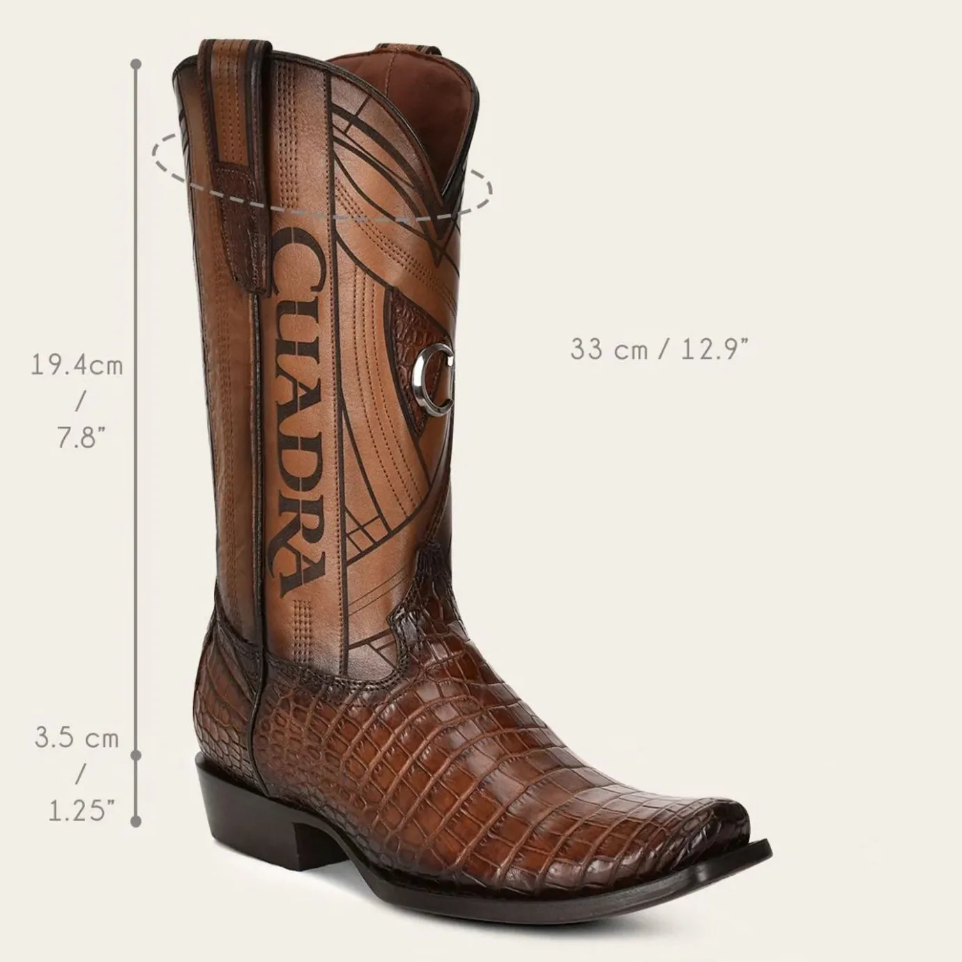 Men Cuadra Western Boots-Hand-Painted Traditional Exotic Leather Men Boots